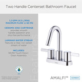 Gerber D301130BN Brushed Nickel Amalfi Two Handle Centerset Lavatory Faucet