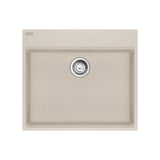 FRANKE MAG61023ADA-CHA-S Maris Topmount 25-in x 22-in Granite ADA Single Bowl Kitchen Sink in Champagne In Champagne