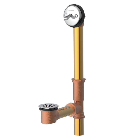 Gerber G004181876 Chrome Classics Trip Lever 20 Gauge Drain for Standard Tub W...