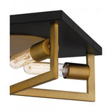 Quoizel QFL5353AB Brunson Flushmount 4 lights aged brass Flush Mount