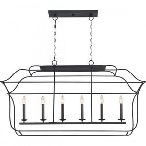 Quoizel GLY648BA Gallery 6 light island ryl ebony Island Light