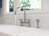 Port Haven 2-Handle Kitchen Faucet with Side Spray in Stainless Steel