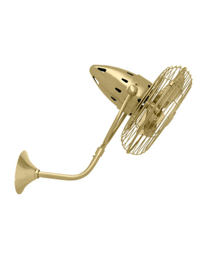 Matthews Fan BP-BRBR-MTL Bruna Parede wall fan in Brushed Brass finish.