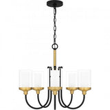 Quoizel ROW5022MBK Rowland Chandelier 5 lights matte black Chandelier