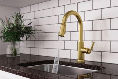 Pfister Brushed Gold 1-handle Pull-down Kitchen Faucet