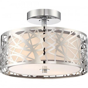 Quoizel PCAE1712C Abode Semi flush plsh chrm 12"d Semi-Flush Mount