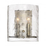 Quoizel FTS8802MM Fortress Wall  mottled silver 2lts Wall Sconce