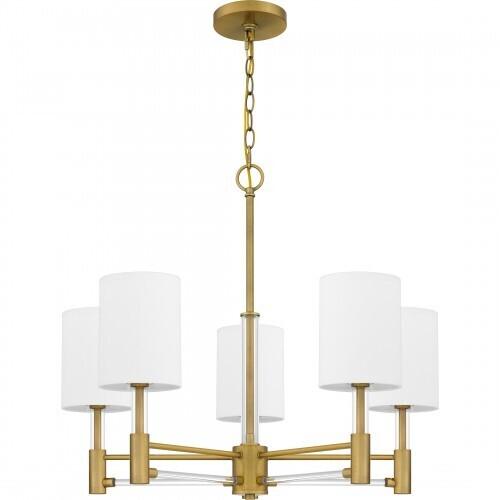 Quoizel GCN5026AB Gretchen Chandelier 5 lights aged brass Chandelier