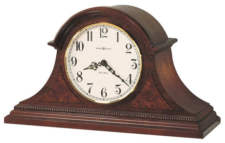 Howard Miller Fleetwood Mantel Clock 630-122 - Windsor Cherry Finish Wood Frame, Decorative Molding, Vintage Home Décor, Volume Control, Quartz, Dual-Chime Movement