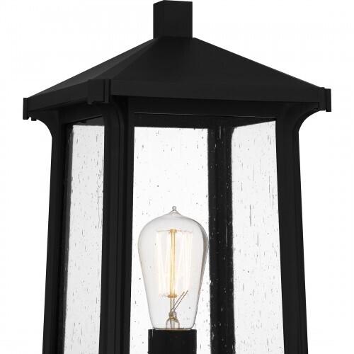 Quoizel SAT9009MBK Satterfield Outdoor post 1 light matte black Outdoor Lantern