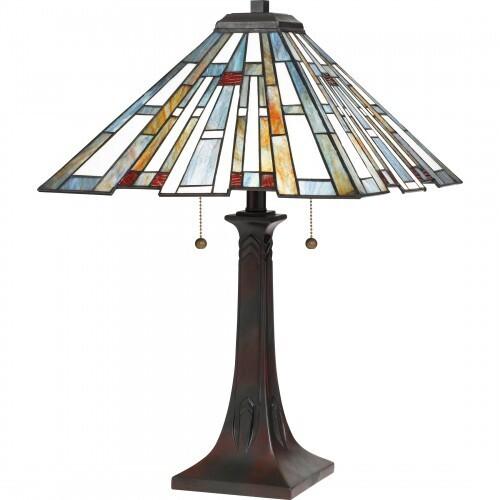Quoizel TFMK6325VA Maybeck Table lamp tiffany 2 light valiant bronz Table Lamp