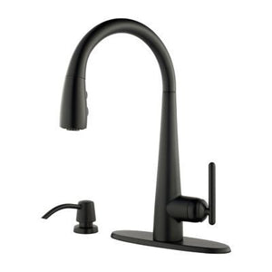 Pfister Black Lita Pull-down Kitchen Faucet GT529-SMB