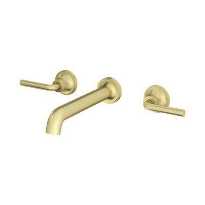 Pfister Brushed Gold 2-handle Wall Mount Bathroom Faucet LG49-TNT2BG