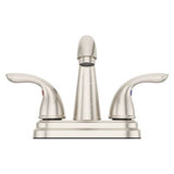 Pfirst Series 2-Handle 4" Centerset Bathroom Faucet in Brushed Nickel