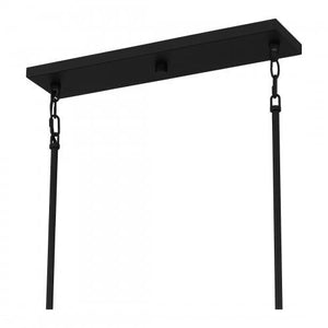 Quoizel TPT142MBK Tippet Linear chandelier 5 lights matte black Island Light