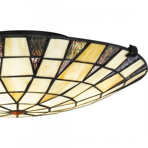 Quoizel TF5618MBK Tiffany Flush mount tiffany 2 lights matte black Flush Mount