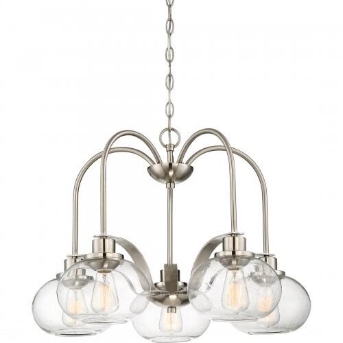 Quoizel TRG5105BN Trilogy Chandelier 5 light brsh nikl Chandelier