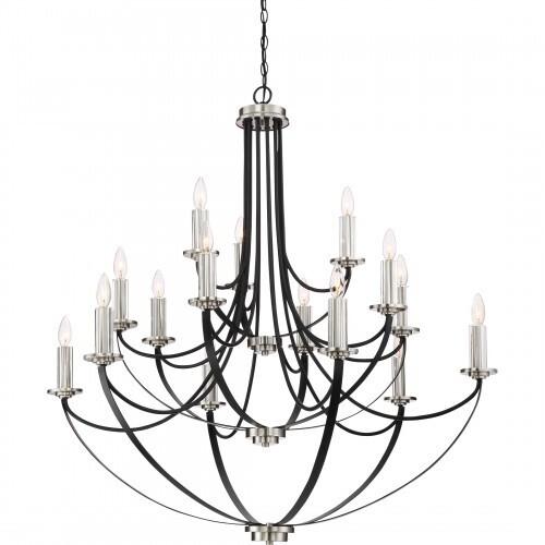 Quoizel ANA5015K Alana 15 light chandelier mystic blk Chandelier