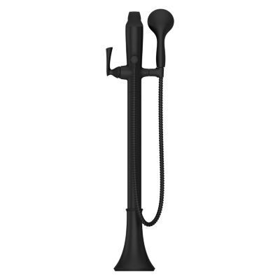 Pfister Matte Black Tub Filler With Hand Shower LG6-1RH1B