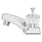 Pfirst Series 2-Handle 4" Centerset Bathroom Faucet with Blade Knobs in Polished Chrome