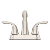 Pfirst Series 2-Handle 4" Centerset Bathroom Faucet in Brushed Nickel