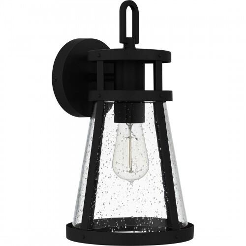 Quoizel BAB8408MBK Barber Outdoor wall 1 light matte black. Outdoor Lantern