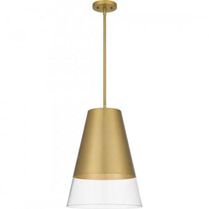 Quoizel PRG1514BRG Peregrine Mid pendant 1 light brushed gold Mini Pendant