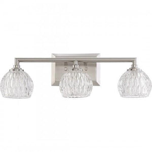 Quoizel PCSA8603BN Serena Vanity, 3-Light 180 Total Watts, Brushed Nickel (Showroom Display for Sale)