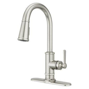 Port Haven 1-Handle Pull-Down Kitchen Faucet in Stainless Steel