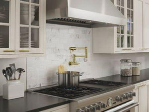 Pfister Brushed Gold 2-handle Pot Filler Faucet GT533-PFBG