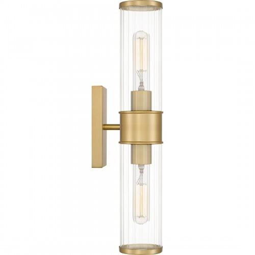 Quoizel QW16128AB Quoizel Wood Wall 2 lights aged brass Wall Sconce