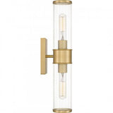 Quoizel QW16128AB Quoizel Wood Wall 2 lights aged brass Wall Sconce