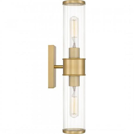 Quoizel QW16128AB Quoizel Wood Wall 2 lights aged brass Wall Sconce