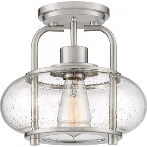 Quoizel TRG1710BN Trilogy Semi flush 1 light brsh nikl Semi-Flush Mount