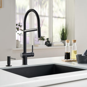 FRANKE ACT-SP-MBK Active 16.5-in Single Handle Semi-Pro Faucet in Matte Black In Matte Black