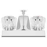 Pfirst Series 2-Handle 4" Centerset Bathroom Faucet with Blade Knobs in Polished Chrome
