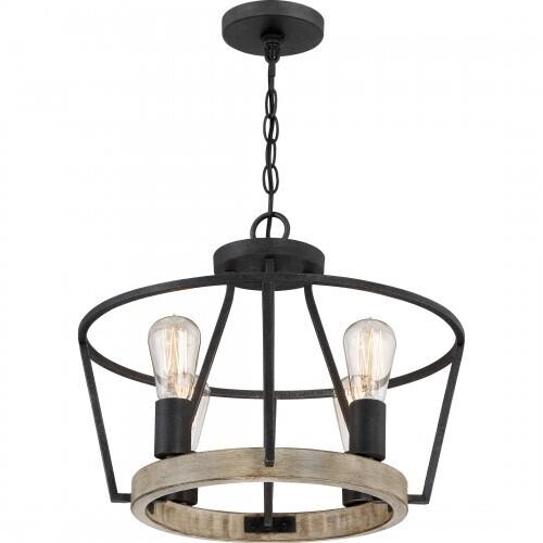 Quoizel BRT2817GK Brockton Pendant 4 light grey ash Pendant