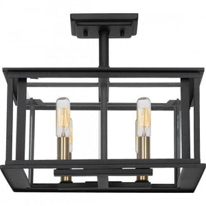 Quoizel CDL1714EK Citadel Semi- flush mount 4 light earth black Semi-Flush Mount