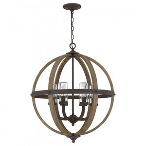 Quoizel FSN3525RK Fusion Outdoor pendant 6 light rustic black Pendant