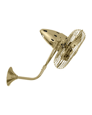 Matthews Fan BP-PB-MTL Bruna Parede wall fan in Polished Brass finish.