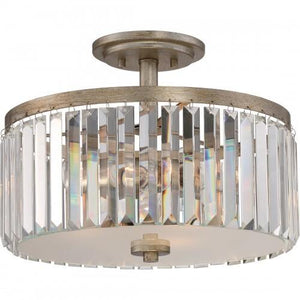 Quoizel MIR1715VG Mirage Semi-flush 15"  vintage gold 3lts Semi-Flush Mount