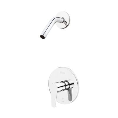 Polished Chrome Pfirst Modern 1-handle Shower, Trim Only Less SHOWE... R89-0600