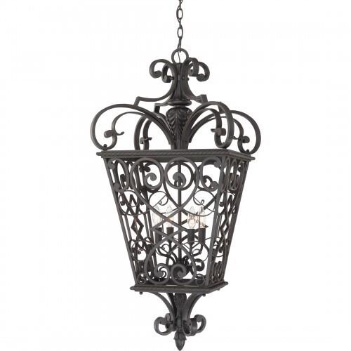 Quoizel FQ1920MK01 Fort Quinn Outdoor hang marcado black Chandelier