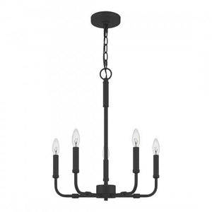 Quoizel ABR5018MBK Abner Chandelier  5 light matte black Chandelier