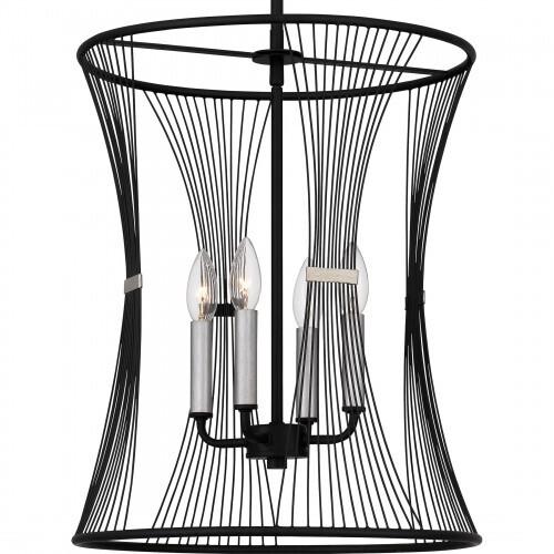 Quoizel LEI2816MBK Leiland Pendant 4 lights matte black. Pendant