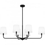 Quoizel GGR642MBK Gallagher Linear chandelier 6 lights matte black Island Light