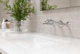 Rhen Wallmount Widespread Lavatory Faucet in Polished Chrome