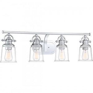 Quoizel GRT8604C Grant Bath 4 light polished chrome Bath Light