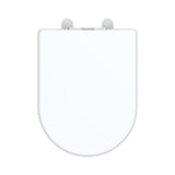 Gerber G0099859 White Adjustable Slow Close Elongated Toilet Seat With Cover