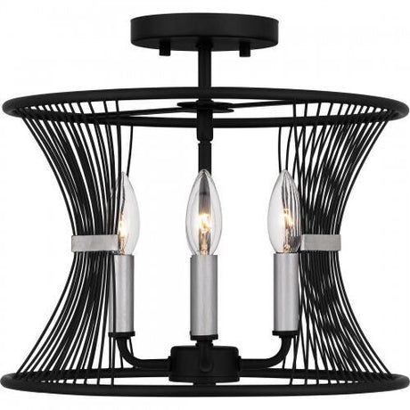 Quoizel LEI1714MBK Leiland Semi flush 4 lights matte black Semi-Flush Mount